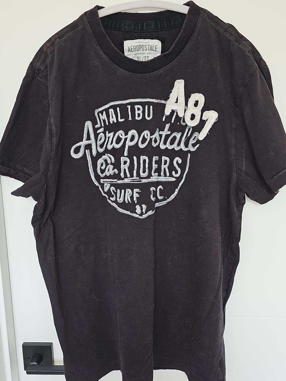 Aeropostale Black Graphic Malibu Riders Tee Sz Men/Teen Sz XL